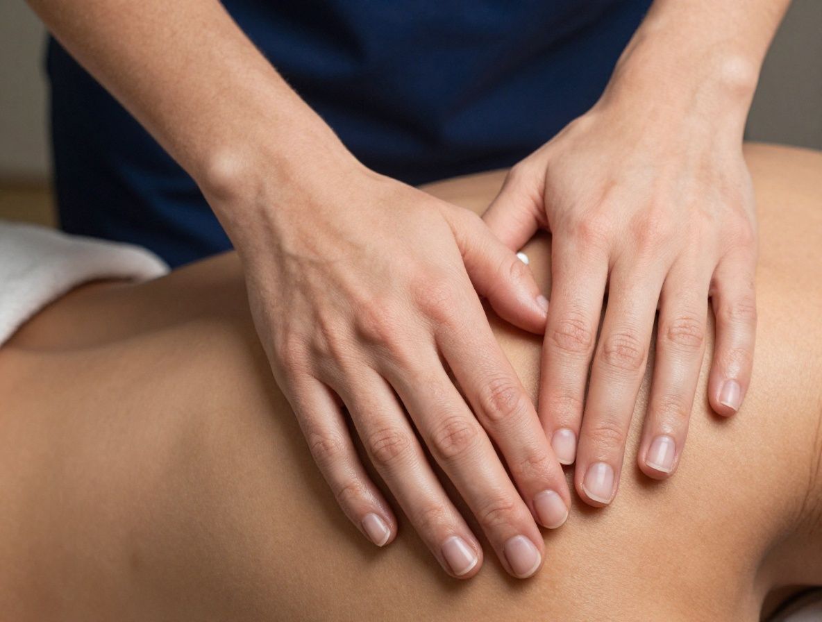 Dłonie delikatnie nakładające krem na skórę, ujęcie bez skupienia na konkretnym produkcie, symbolizujące pielęgnację i dbałość o zdrowie skóry